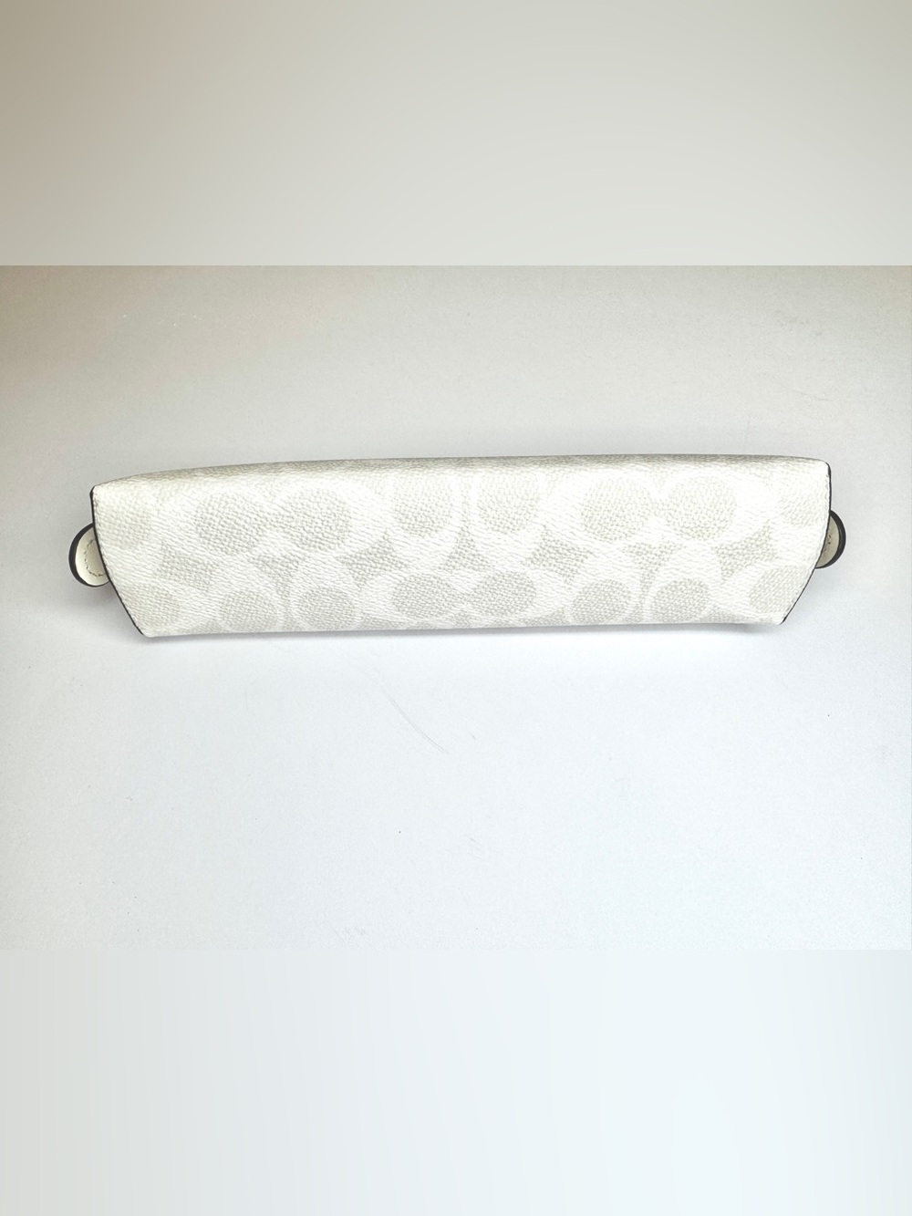 NWT Coach Signature Canvas Pencil Case Cosmetic Pouch Chalk White CZ206 - Picture 2 of 6